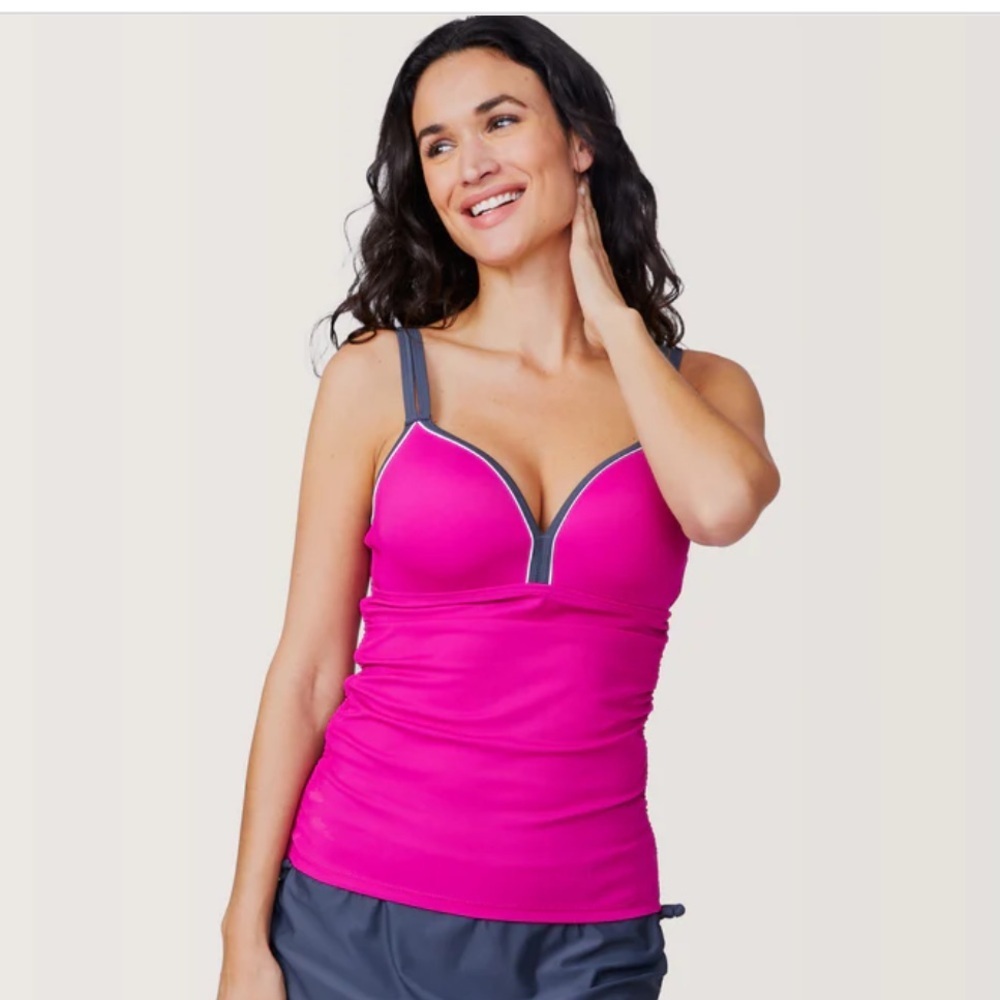 Free Country Double Strap Tankini Top size Medium